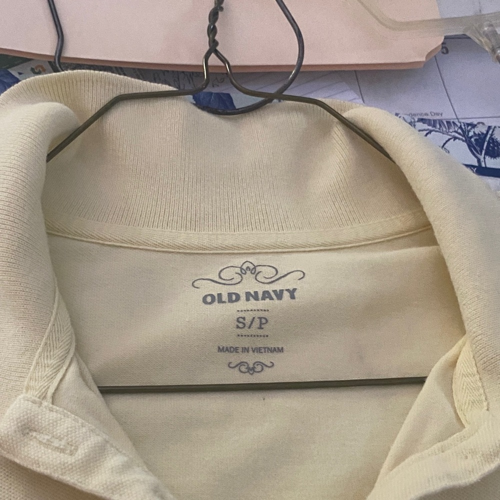 Old Navy Light Yellow Polo Shirt